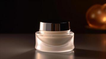 Cosmetic skincare cream bottle. Illustration photo