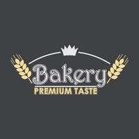 bakery premium taste vector logo design