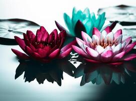 Water lilly natural background. Illustration photo