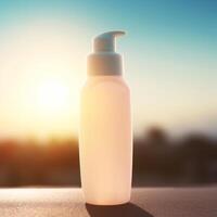 Cosmetic skincare cream bottle. Illustration photo