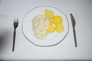 Raw Herring Dish, Rheinischer Hering photo