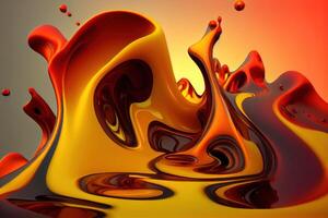 cool flow of abstract liquid steel . photo