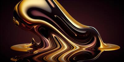 cool flow of abstract liquid steel . photo