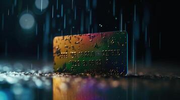 credit card multicolor , image photo