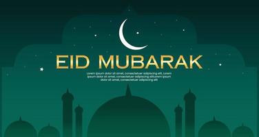 Eid Mubarak Art Illustration Background Design Template vector