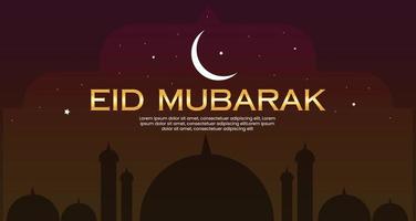 Eid Mubarak Art Illustration Background Design Template vector