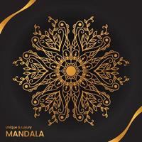 vector mandala pattern design with leaf