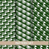 green abstract pattern set template vector