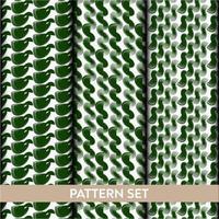 green abstract pattern set template vector