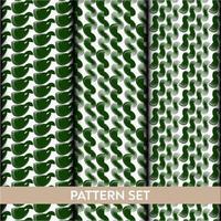 green abstract pattern set template vector