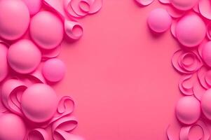 rosado antecedentes Copiar espacio para saludo, celebracion tarjeta diseño san valentin, de madre, y mujer día, ai generado ilustración foto