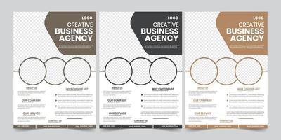 Luxury new print corporate flyer layout template vector