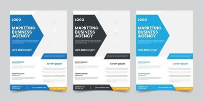 New business marketing print layout free template vector