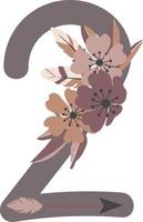 flower number, flower arrangements, cute graphic elements to create your own design. vector