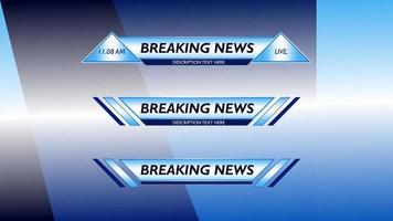 Lower Third Triangle Breaking News vector