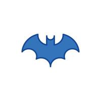 Bat icon. blue icon. vector