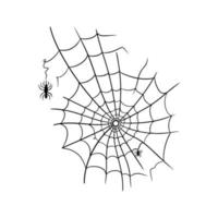 garabato de icono de vector de telaraña de telaraña.