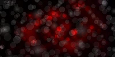 Dark Red, Yellow vector background with circles.