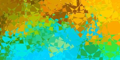 Light Blue, Yellow vector pattern with polygonal shapes.