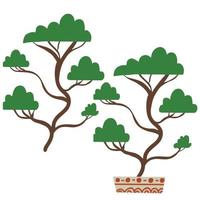 bonsai árbol ,bien para gráfico diseño recurso, panfletos, carteles, pancartas, y más. vector