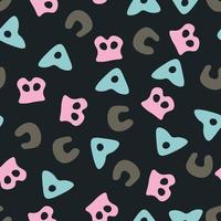 Seamless pattern with alphabet shapes background vector