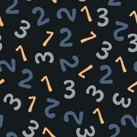 Seamless pattern with numbers on a dark background vector