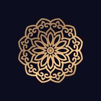 Cute gold color Islamic Pattern mandala design background vector