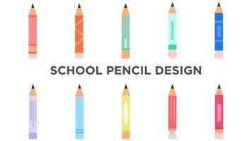 School Pencil Design vector