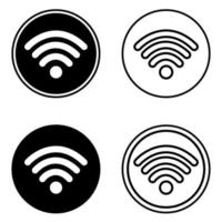 Wifi icono vector colocar. inalámbrico ilustración firmar recopilación. señal símbolo.