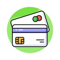 Atm card vector design in modern style, card for online payments and cash withdrawal