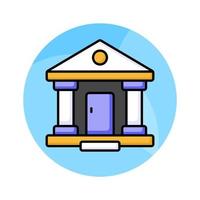 An icon of bank building in modern style, easy to use vector, premium design vector