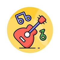 A string musical instrument vector design, premium icon of guitar in modern style