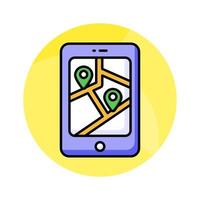 Mobile navigation vector design in modern style, easy to use icon