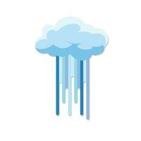 Multicolored paint dripping from a cloud vector illustration graphic