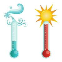 clima termómetros vector ilustración aislado gráfico íconos