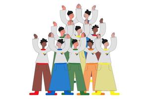 Parade of dignity. March of unity. LGBT vector
