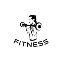 Female fitness logo - vector illustration, Female fitness logo design emblem. Suitable for your design need, logo, illustration, animation, etc.