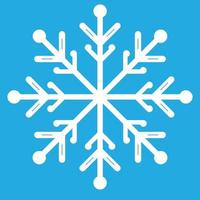 Snowflake vector icon. White snowflake. Air conditioning.