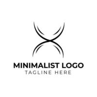 Minimalist letter logo design concept vector