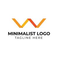 Minimalist letter logo design concept vector