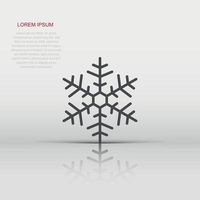 Vector snowflake icon in flat style. Winter sign illustration pictogram. Snow flake business concept.
