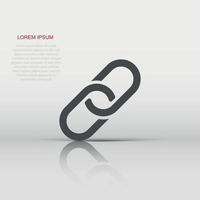 Vector chain icon in flat style. Connection sign illustration pictogram. Chain business concept.