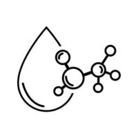 Acid drop vector icon. Chemical illustration sign. serum symbol.