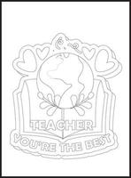 Teachers Day Coloring pages vector