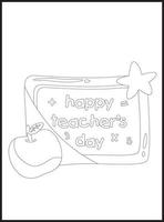 Teachers Day Coloring pages vector