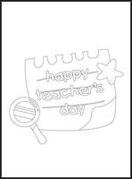 Teachers Day Coloring pages vector