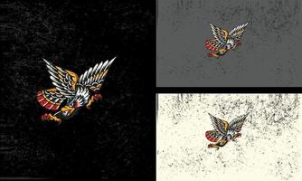 flying eagle vector illustration mascot design