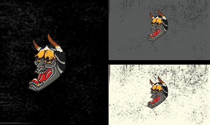 head devil with horn vector illustration mascot design