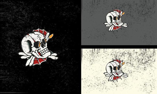 head skull vector illustration mascot flat design