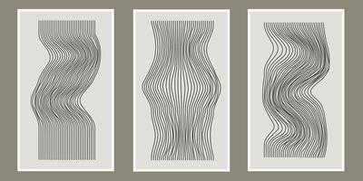 collection of line designs for wall art vector